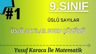 9SINIF MATEMATİK ÜSLÜ SAYILAR SORU ÇÖZÜMÜ [upl. by Klimesh478]