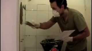 POSA PIASTRELLE BAGNO BOX DOCCIA  LAYING TILES SHOWER [upl. by Nimajeb459]