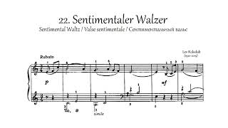 KOLODUB  Album für Kinder  22 Sentimentaler Walzer  Сентиментальный вальс sheet [upl. by Lesh563]