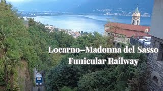 Locarno–Madonna del Sasso funicular railway in Switzerland [upl. by Ymmor]