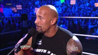 Rock Concert  The Rock Sings To John Cena On Raw 2012 HD [upl. by Hambley596]