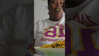 Mukbang eat with me jollof rice food nigerianfood [upl. by Esac]