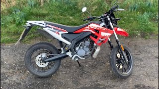 Derbi Senda 50cc Review amp Test Ride Best 50cc Supermoto [upl. by Enneyehc946]