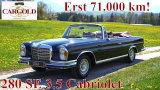 Mercedes 280 SE 35 Cabrio 1971 Erstlack Erstes Leder Sensationeller Oldtimer aus Familienbesitz [upl. by Ellimak]