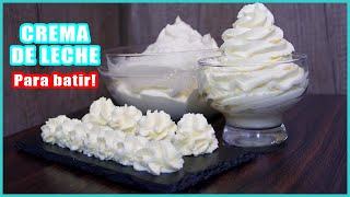 APRENDE A HACER CREMA DE LECHE PARA BATIR DESDE CERO  Solo 2 Ingredientes [upl. by Halas]