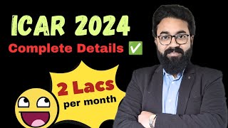 ICAR 2024 ki puri jankari  ICAR 2024 application form  ICAR 2024 complete details  ICAR entrance [upl. by Adyam]