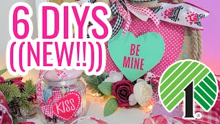 💖NEW 6 DIY DOLLAR TREE DECOR CRAFTS EASYValentines Decor 💖Olivias Romantic Home DIY [upl. by Nosyaj]