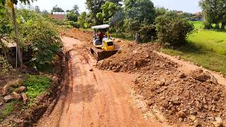 Best Action Of Excellent Skill Dozer Build Substrate Foundation Road amp Truck 255Ton Unloading Soil [upl. by Mizuki]