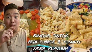 FAMOUS FETA CHEESE amp TOMATO PASTA REACTION  RECIPE [upl. by Janessa]