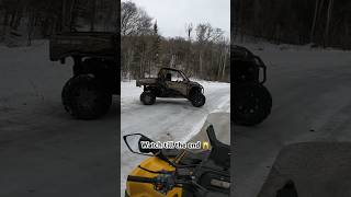 The name’s Dan Squirrely Dan 😵‍💫 sidebyside crash spinout canam sxs atv iceracing winter [upl. by Isadora]