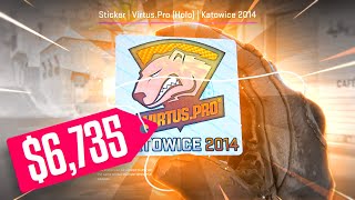 INSANE VIRTUS PRO 2014 KATOWICE HOLO STICKER PULL ON CSGOROLL [upl. by Wolfort390]