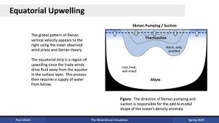 Climate Dynamics Lecture 09b The Wind Driven Circulation Part 2 [upl. by Nash]