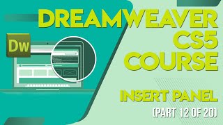 Dreamweaver CS5 tutorials in UrduHindi part 12 insert panel [upl. by Lenuahs781]