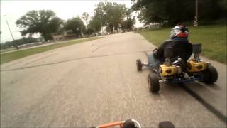 Sugar River Raceway  Dual Engine Vintage Kart Race 3 6814 [upl. by Rebe874]