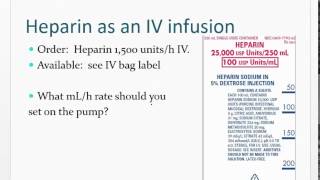 Heparin Calculations [upl. by Hazmah]