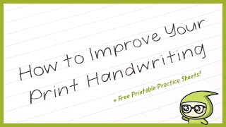 How to Improve Your PRINT Handwriting 🖊️ [upl. by Clyve]