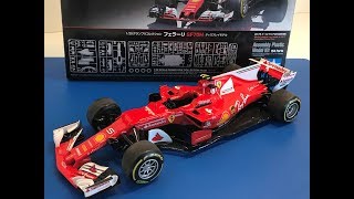 Building the New Tamiya 120 FERRARI SF70H Formula One [upl. by Essyla]