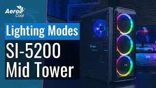 AeroCool SI5200 RGB Mid Tower Case  14 Lighting Modes [upl. by Judus862]