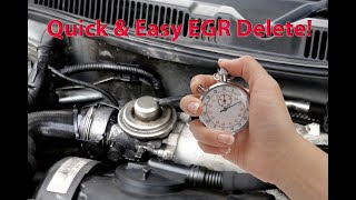 Easy EGR Delete in 1 Minute VW Golf TDI MK4 EGR ValveVacuum Hose Pipe Blocked Off with BoltScrew [upl. by Marcille]