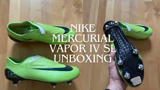 Nike Mercurial Vapor IV SL SG Citron Unboxing Retro Unboxing [upl. by Annauj525]