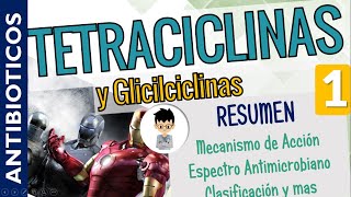 TETRACICLINAS GLICILCICLINAS Resumen Mecanismos de Accion Espectro antimicrobiano Clasificación [upl. by Elexa]