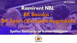 BK Bauska  SparsVentspils Augstskola SPÄ’LE AR KOMENTÄ’TÄ€JIEM [upl. by Atteragram]