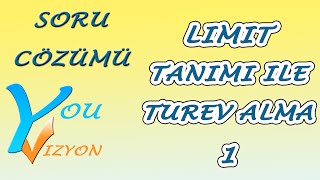 Limit Tanımı İle Türev Alma Soru Çözümü 1 [upl. by Cleave858]