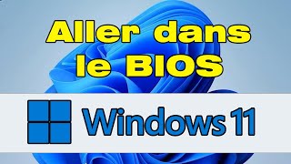 Comment aller dans le BIOS Windows 11 [upl. by Anekahs]