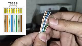 Making an LAN cable amp RJ45 connector crimp practically [upl. by Olbap508]