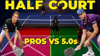 Pros Only Get HALF of Pickleball Court Against 50s [upl. by Iorgos]