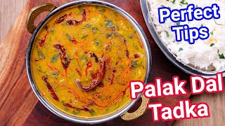 Best Dal Palak Recipe  New Restaurant Style with Tips amp Tricks  Spinach Dal for Rice amp Roti [upl. by Aihsei]