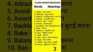 words meaning  english vocabulary English to Hindi English Global talk 03 [upl. by Latt]