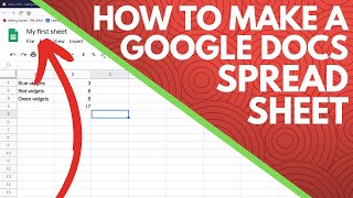 How to Create a Google Docs Spreadsheet [upl. by Llevra]