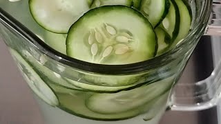 Agua de PEPINO con LIMÓN bebida refrescante y sin azúcar [upl. by Krystin250]