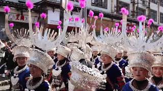 ミャオ族の祝日「苗年」、数万人が盛大に祝う 貴州省雷山県 [upl. by Ymmot]