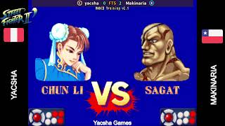 Cuando Sagat abusa del tiger YacshaPerú vs MakinariaChile Street Fighter 2 Champion Edition 街霸2 [upl. by Crispa]