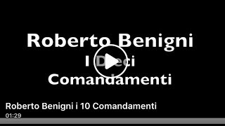 Ama il prossimo Tuo come te Stesso  Roberto Benigni  i Dieci Comandamenti [upl. by Gaudette]