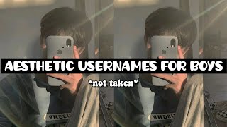 AESTHETIC USERNAMES FOR BOYS 🎇 [upl. by Aratahs133]