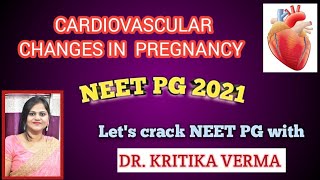 CARDIOVASCULAR CHANGES IN PREGNANCY  DR KRITIKA VERMA [upl. by Nylaj]