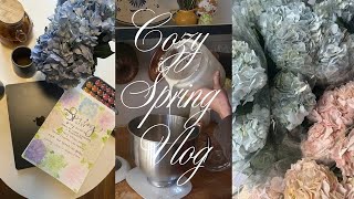 a rainy spring day at home spring bucket list cozy hobbies springtime vlog [upl. by Cerell]