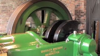 Crossley Brothers Gas Engine 1915 at Kelham Island Museum Sheffield [upl. by Euqnomod222]