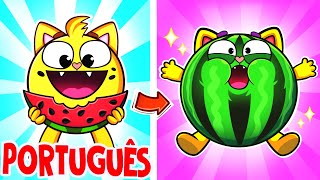 A melancia está crescendo na minha barriga 🍉 Músicas para Crianças 😻🐨🐰🦁 por Baby Zoo Português [upl. by Biles966]