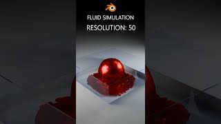 Fluid Simulation Resolution 10 vs 200 blender fluidsimulation 3dmodeling [upl. by Trueblood820]