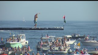 Greasy Pole Winner Fulfills Childhood Dream [upl. by Rochemont]