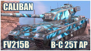 FV215b BatChat 25t AP amp Caliban • WoT Blitz Gameplay [upl. by Sheng400]