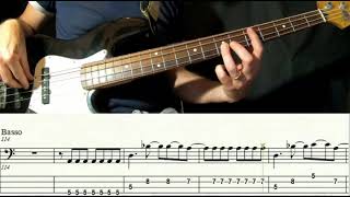 Touch me  Maneskin  Arena di Verona live play along bass tab and score [upl. by Je]