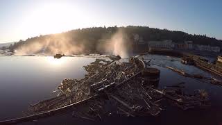 Willamette Falls  Oregon City Oregon  Drone Flyover [upl. by Cathy]