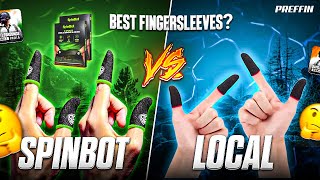 Spinbot Fingersleeve Vs Local Fingersleeve🔥 Which is Best For Gaming  Full Comparison [upl. by Thorndike]