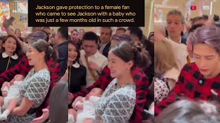 Jackson Wang lovingly protected the female fans beautiful baby who was just a few months old 🤗✨💜 [upl. by Clara]