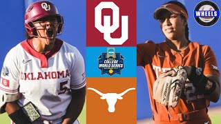 2 Oklahoma vs 1 Texas  WCWS Finals Game 1  2024 College Softball Highlights [upl. by Kenn889]